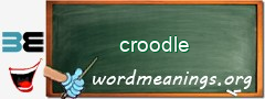 WordMeaning blackboard for croodle